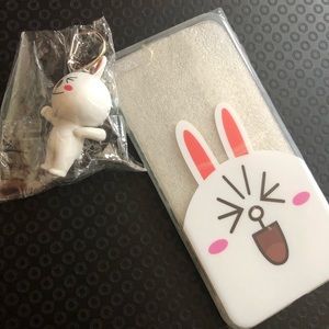 Line friend iPhone 6 plus case&led light key chain